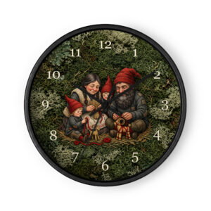 Norwegian Santa Family - Straw Crafts on Green Lichen