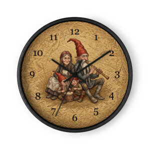 Norwegian Santa Family - Flute and Drum in Straw
