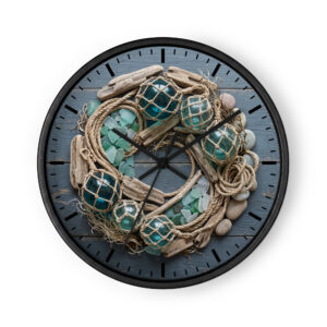 Norwegian Coastal - Glass Fishing Floats and Driftwood Wreath