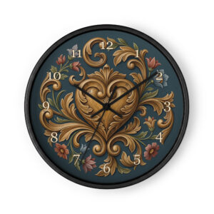 Norwegian Folk Art - Wooden Heart and Acanthus Decor
