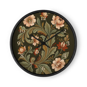 Norwegian Rosemaling - Cream Flowers and Sage Green Scrolls