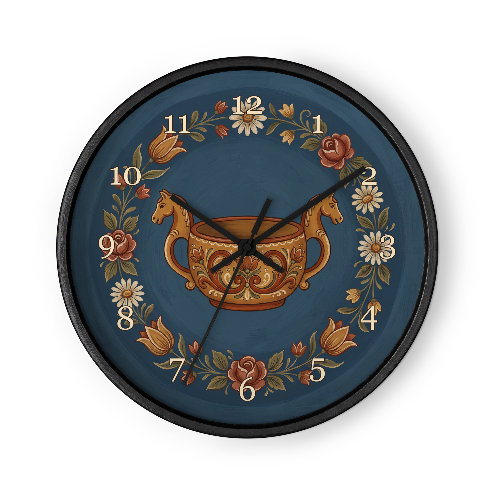 Rosemaling norvégien - Kjenge à tête de cheval
