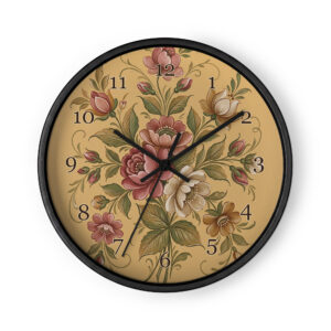 Norwegian Rosemaling - Floral Bouquet on Golden Ocher