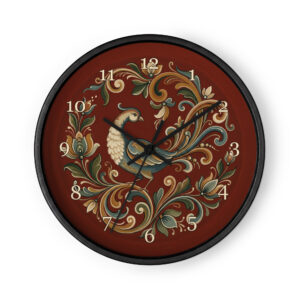 Norwegian Rosemaling - Fantasy Bird on Red