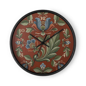 Norwegian Rosemaling - Blue Flowers and Green Leaves