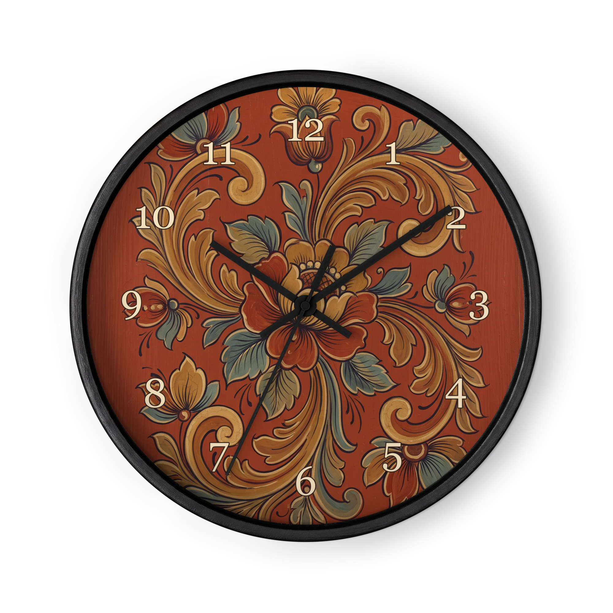 Norsk rosemaling - Numedal-stil, rødt oker