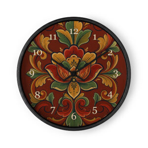 Hallingdal Rosemaling - Red Gold and Green Flowers