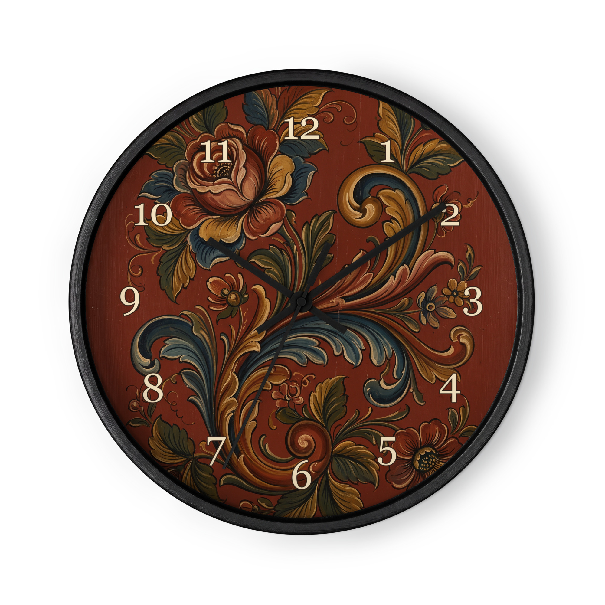 Norsk rosemaling - Oppdals-folkekunst, rødbrun