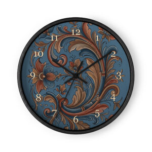 Trondelag Rosemaling - Blue and Red Scrollwork
