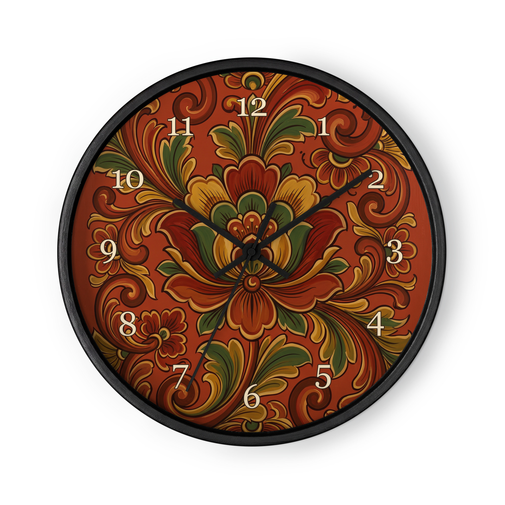 Hallingdal-rosemaling – rød og gyllen norsk folkekunst