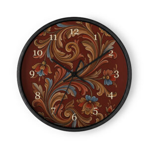 Norwegian Rosemaling - Red and Blue Floral Folk Art