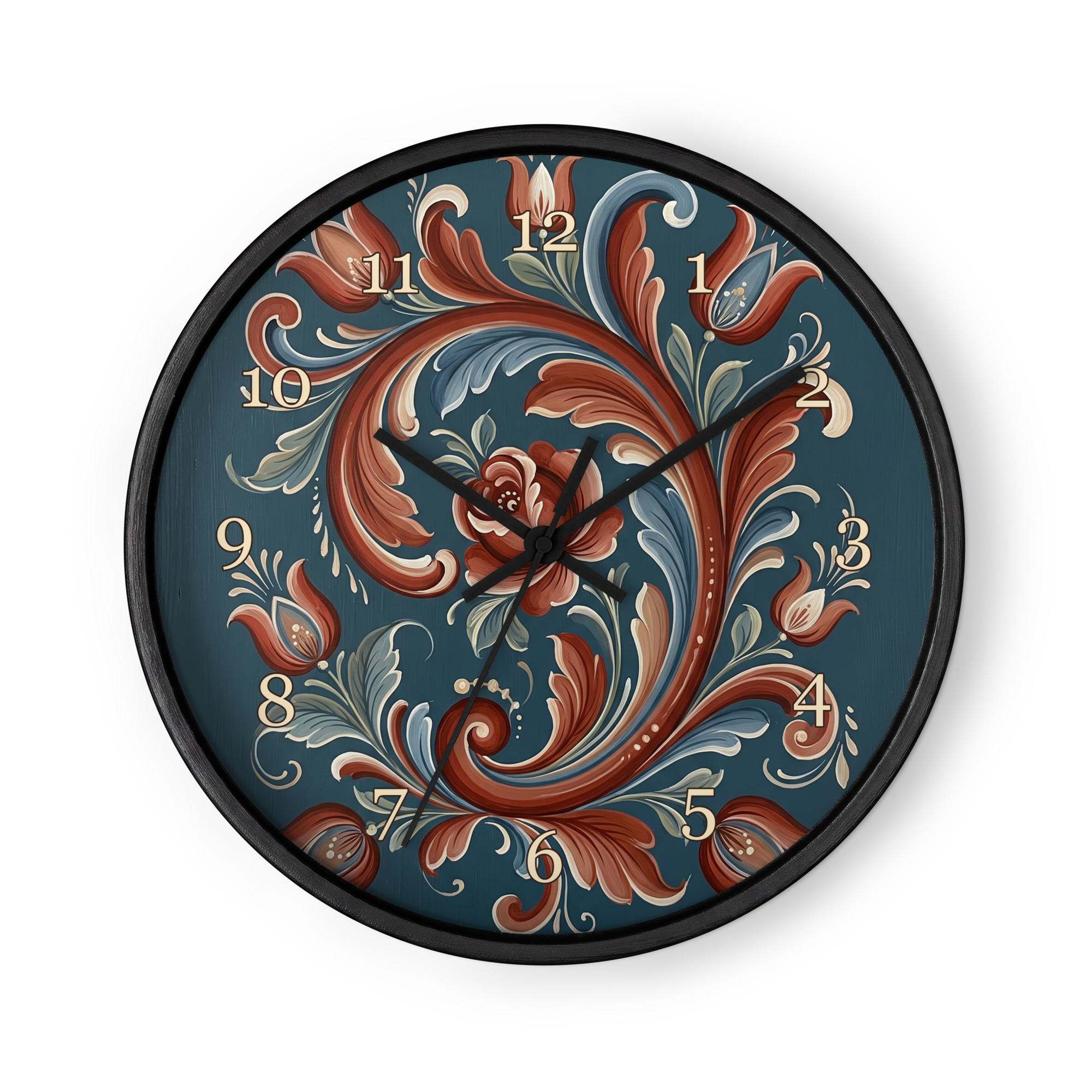 Telemark-rosemaling – blå og rød norsk folkekunst