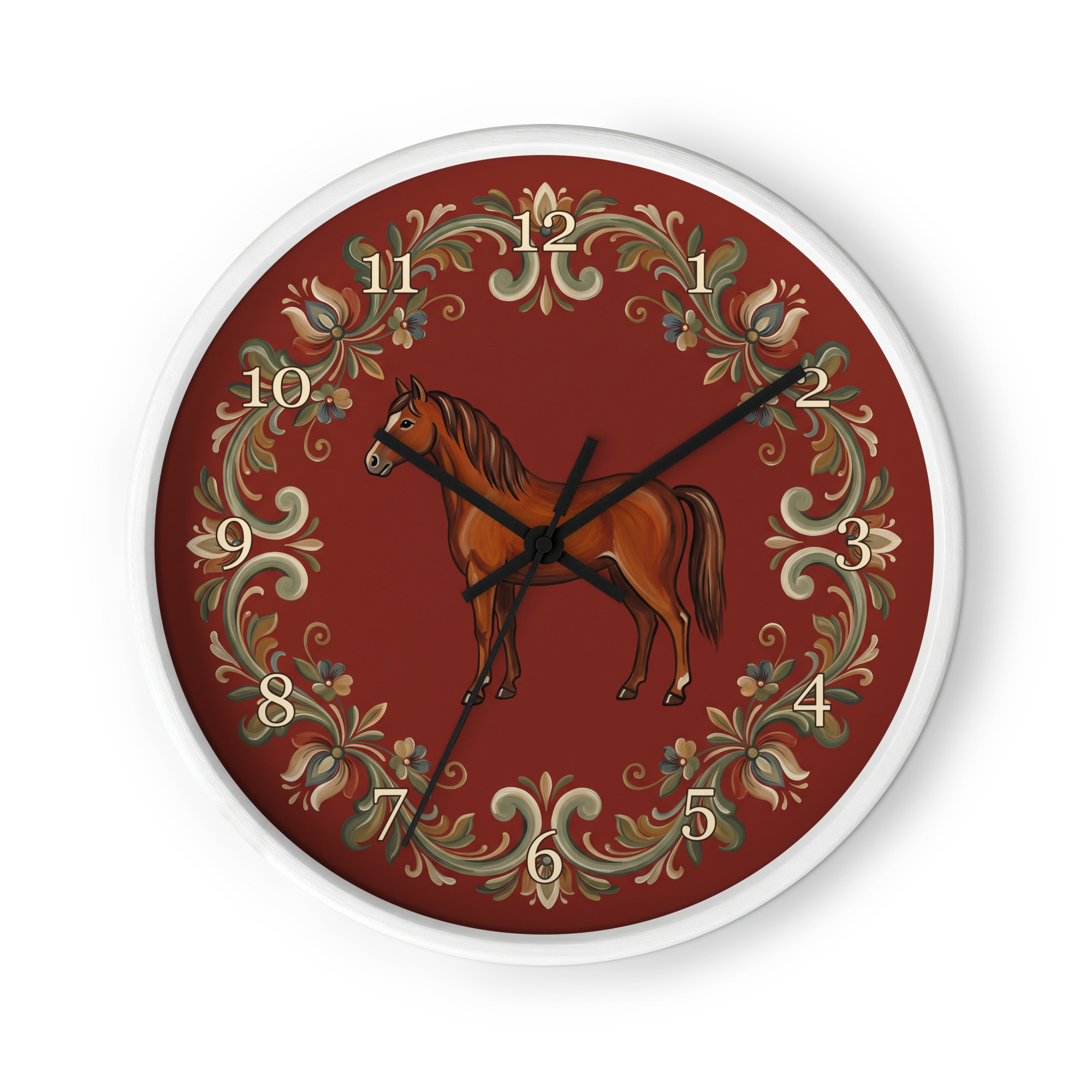 Norsk rosemaling - Kastanjebrun hest - Bilde 2