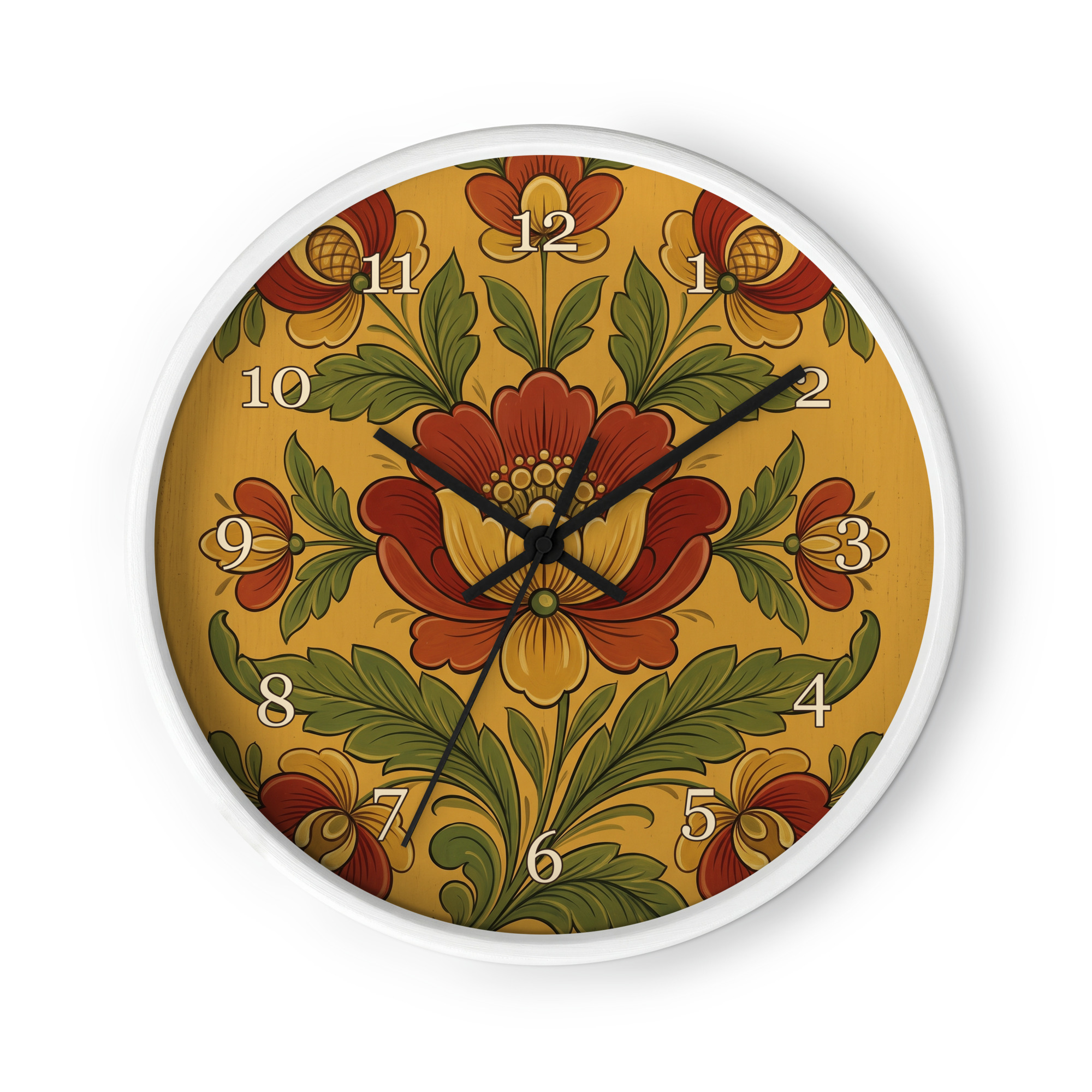 Norsk rosemaling - Hallingdal-stil, okergul - Bilde 2