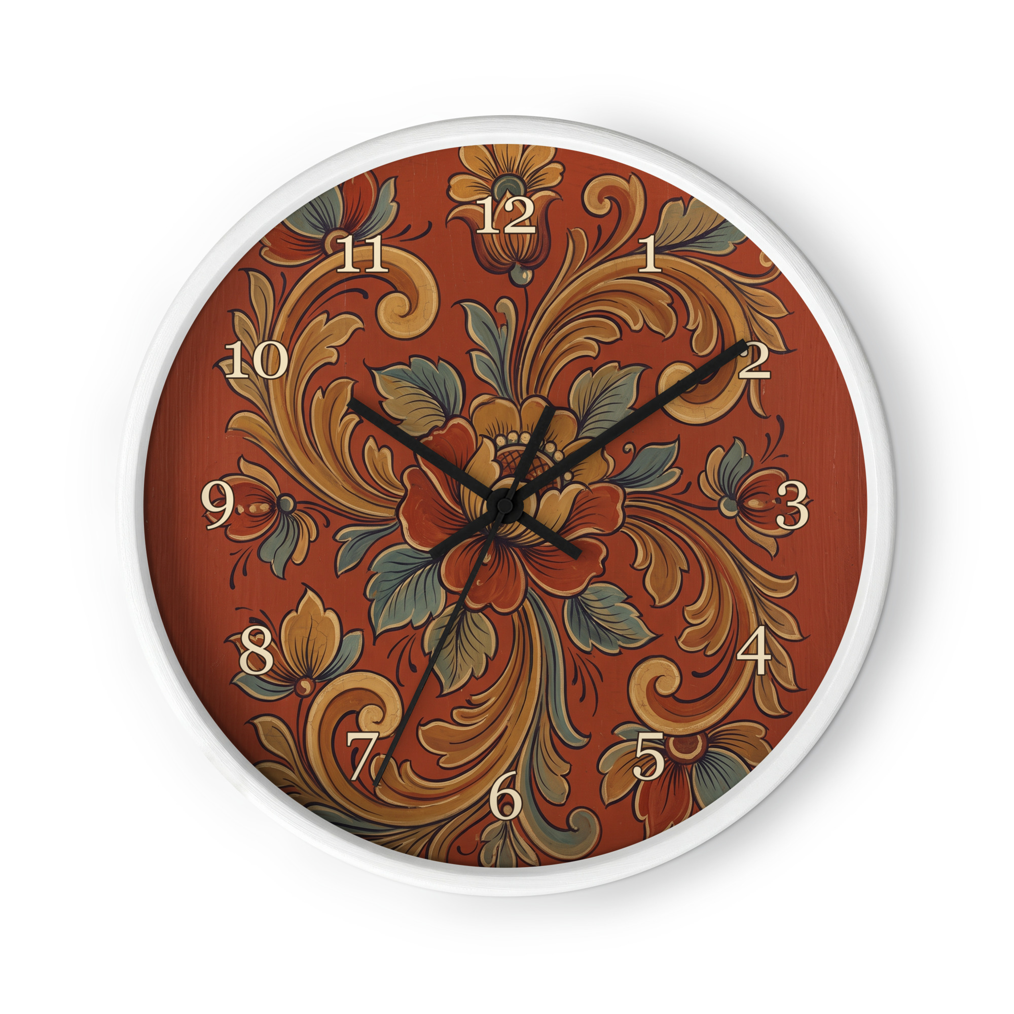 Norsk rosemaling - Numedal-stil, rødt oker - Bilde 2