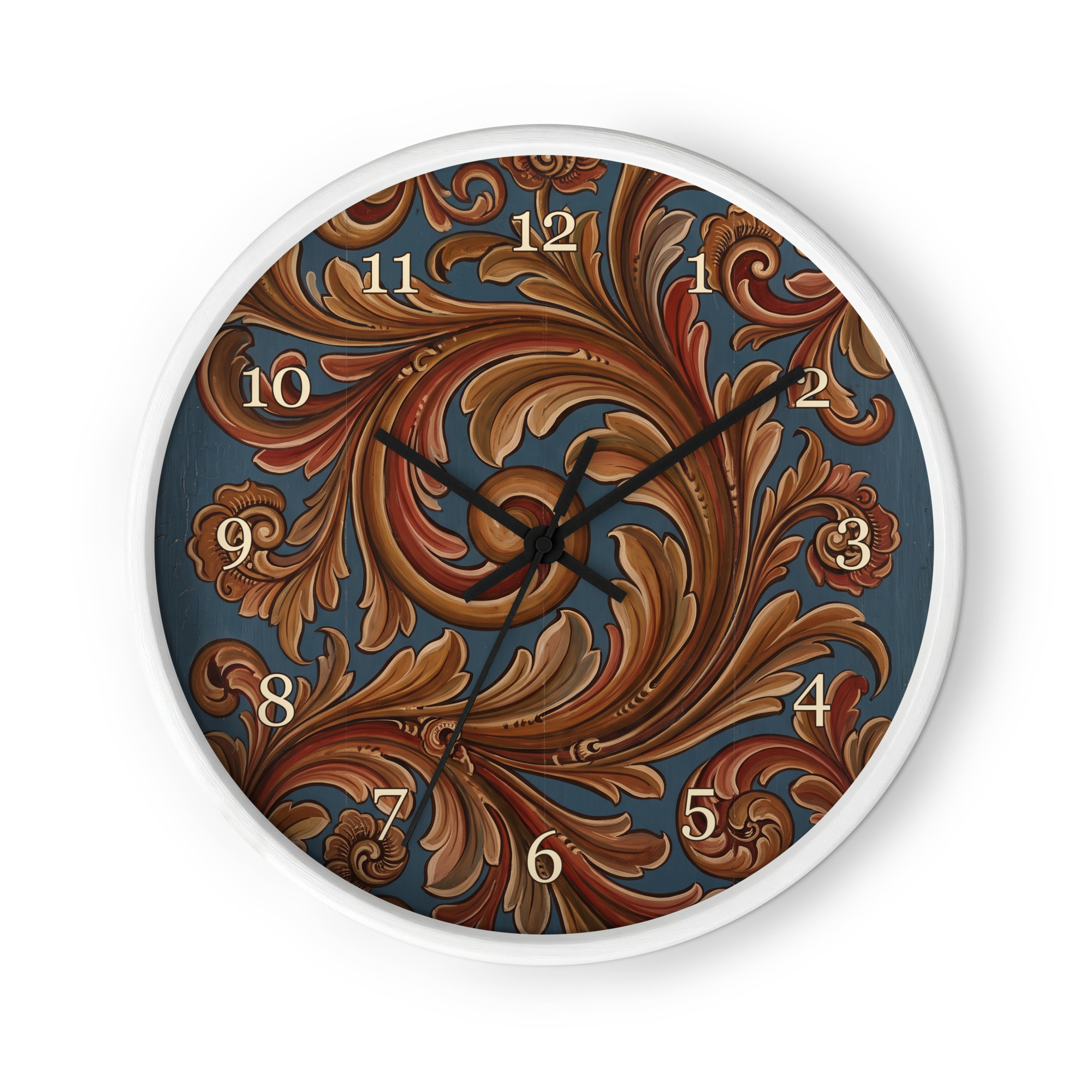 Norsk rosemaling - Gudbrandsdals-folkekunst, dempet blå - Bilde 2