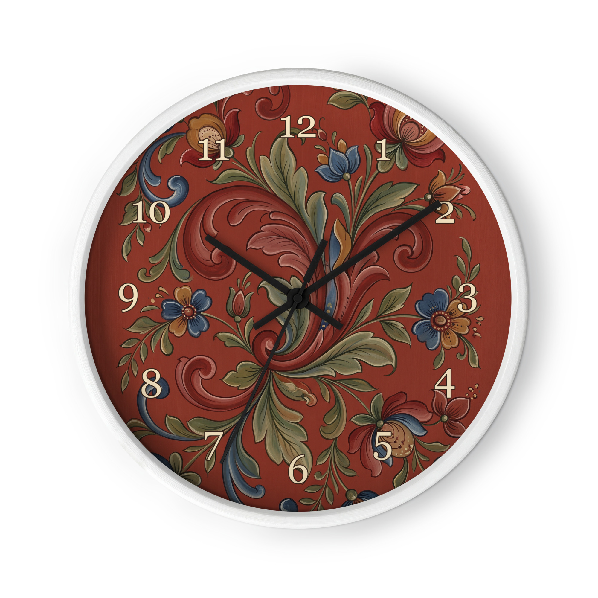Telemark-rosemaling – røde blomstermotiver - Bilde 2