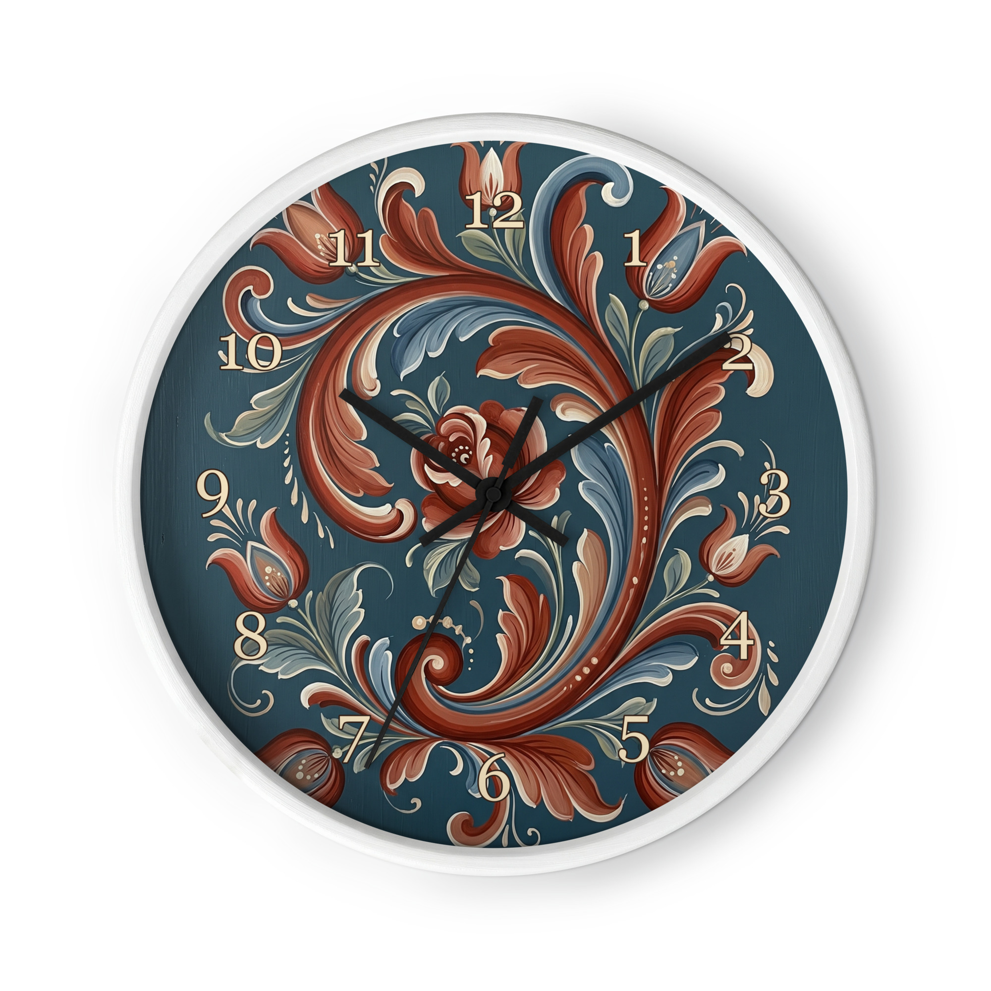 Telemark-rosemaling – blå og rød norsk folkekunst - Bilde 2