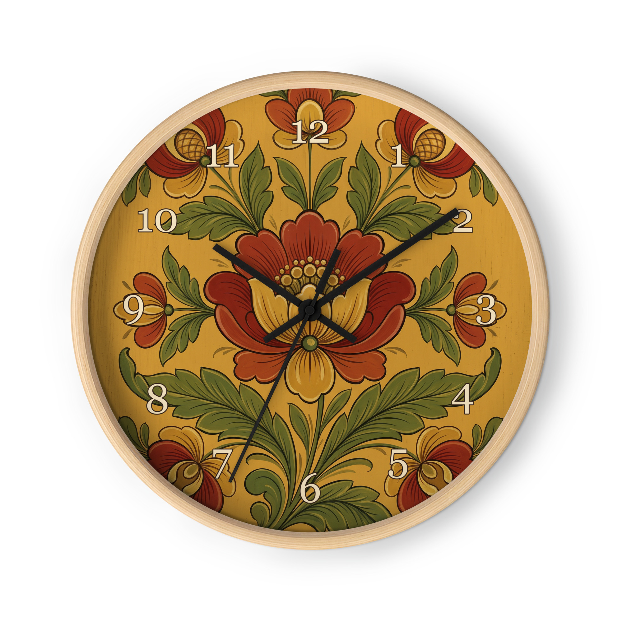 Norsk rosemaling - Hallingdal-stil, okergul - Bilde 3