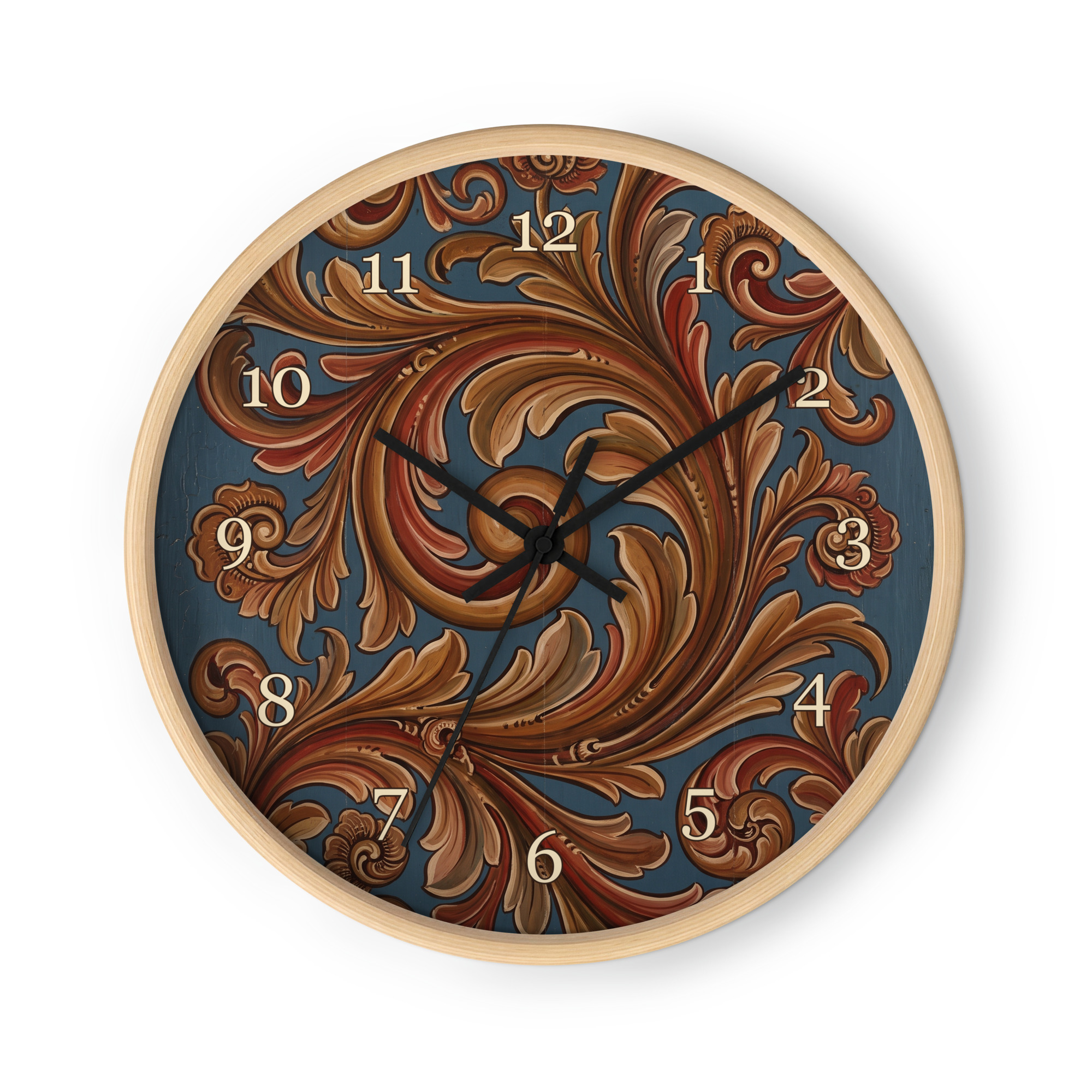 Norsk rosemaling - Gudbrandsdals-folkekunst, dempet blå - Bilde 3
