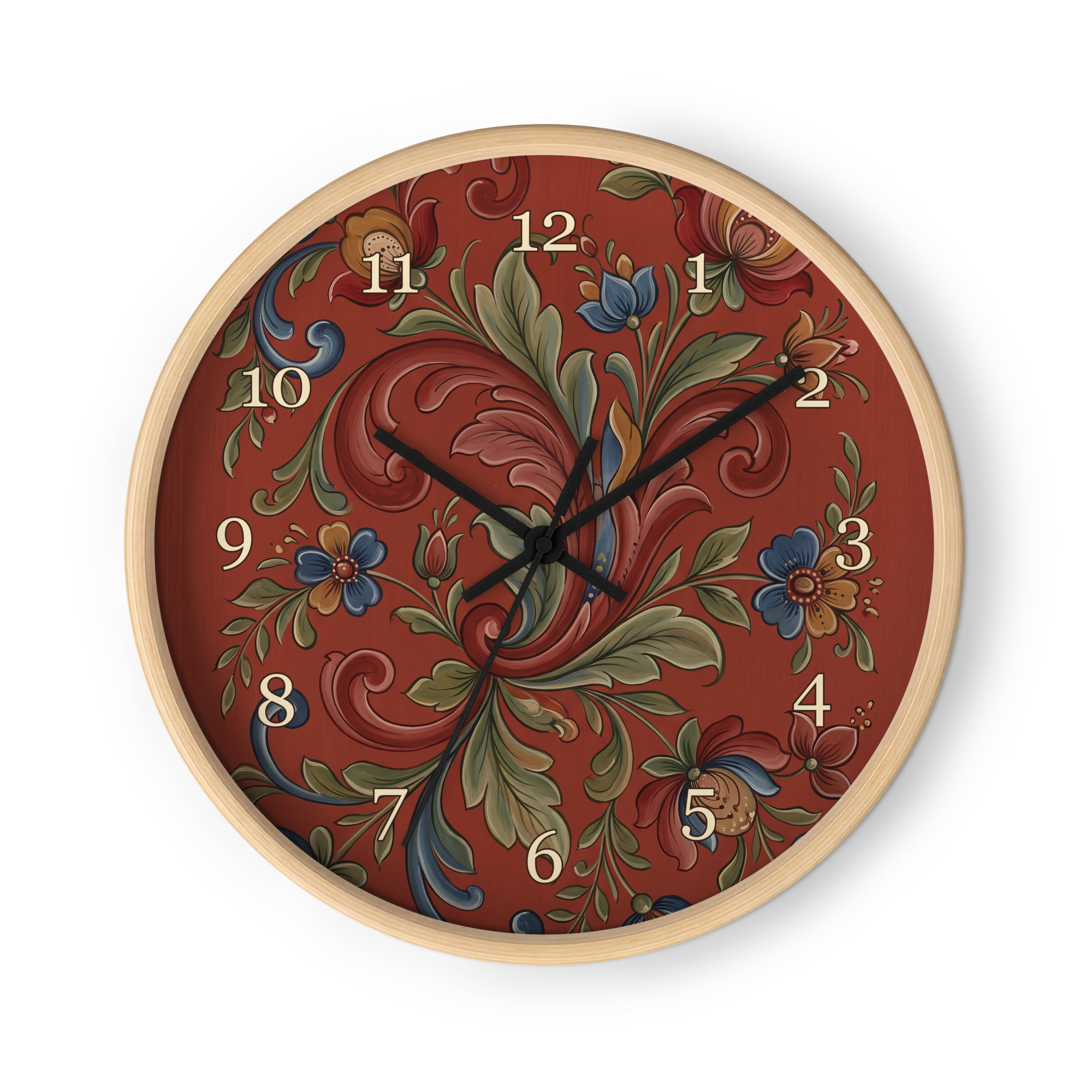 Telemark-rosemaling – røde blomstermotiver - Bilde 3