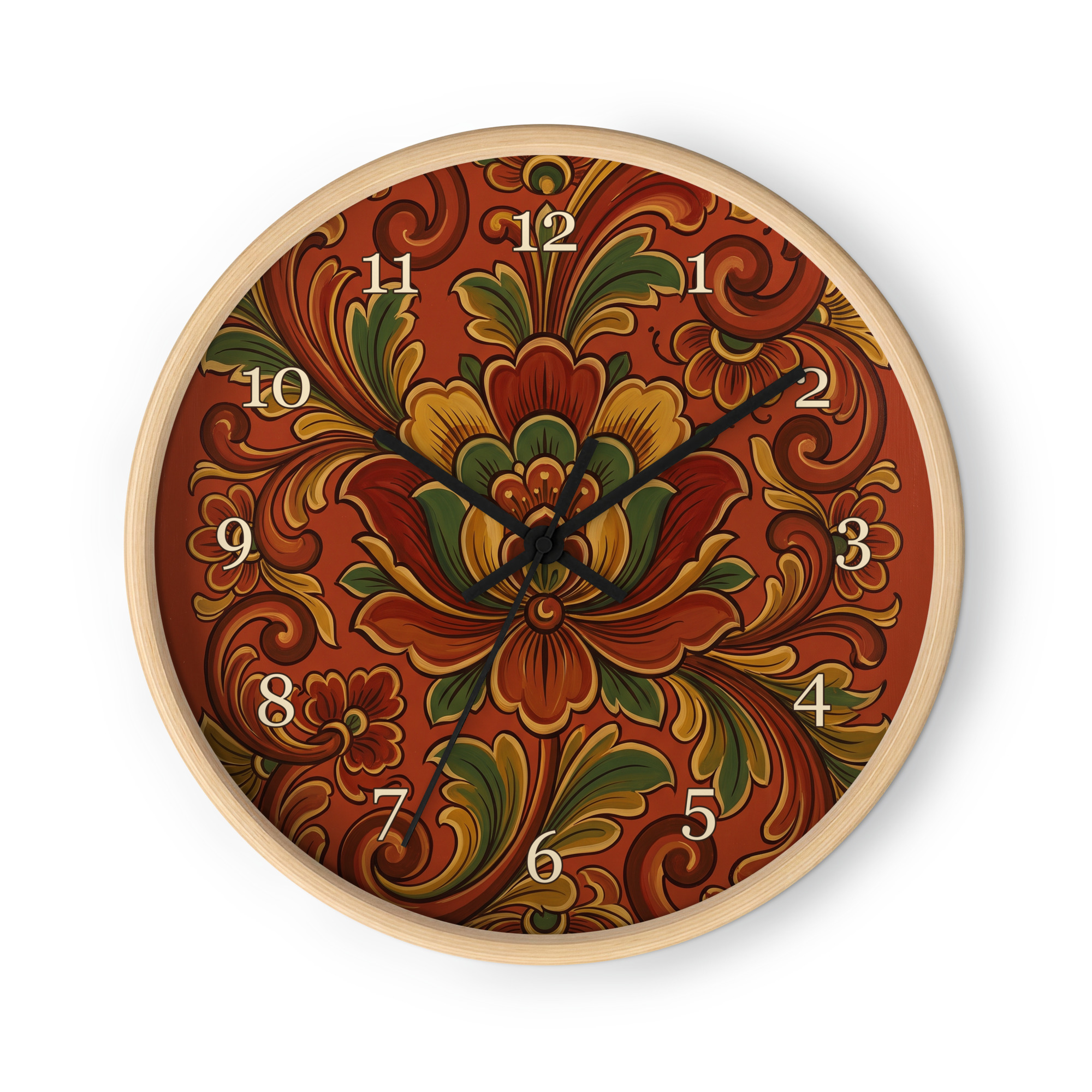 Hallingdal-rosemaling – rød og gyllen norsk folkekunst - Bilde 3
